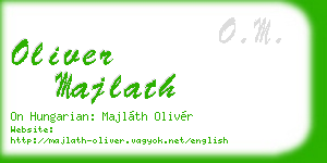 oliver majlath business card