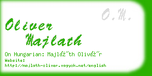 oliver majlath business card